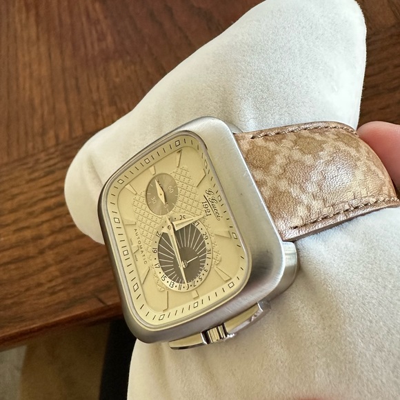 Gucci 90th Anniversary G-Coupe Automatic Watch // Tan YA131307 - Picture 2 of 9